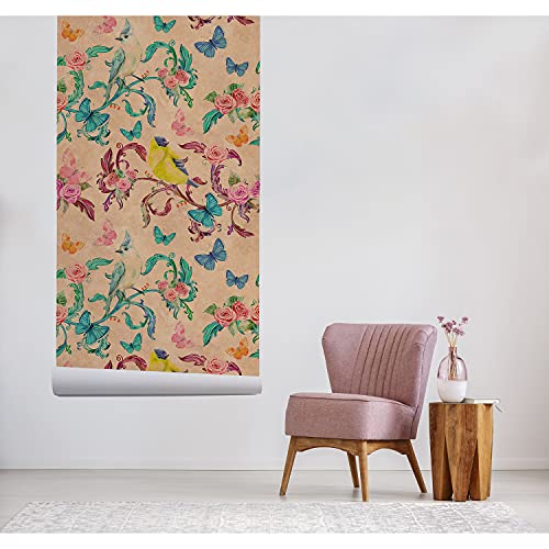 Papier peint adhésif sans colle pour masquer défauts mur - 5