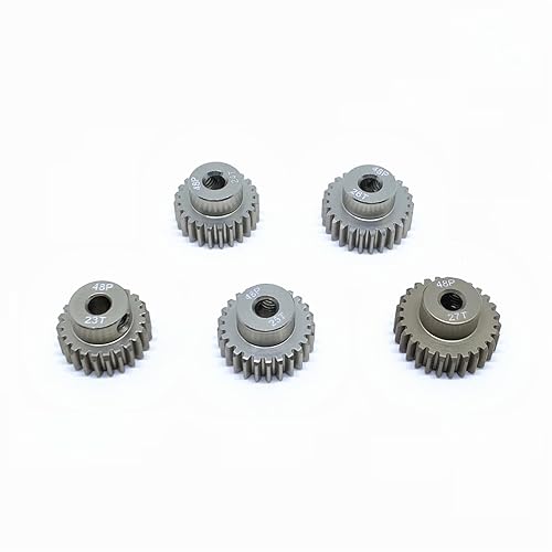 Miniatura 7 de KingVal Repuesto de 4 piezas de 48DP Diámetro del agujero 0.125 in 42T 43T 44T 45T Engranaje de motor de piñón de aluminio compatible con motor sin