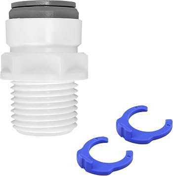 Qrity 1 PCS Quick Push to Connect, Water Filter Quick Connector, 1/2" Male Thread to 1/2" Straight Quick Connect, for RO Water Reverse Osmosis