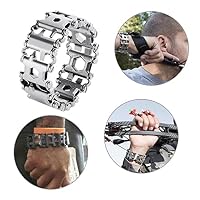 Multifunktions-Werkzeug-Armband – Edelstahl-Multitool mit 29 Werkzeugen für Outdoor-Camping, Wandern und Notfall-Kits, leichtes Design mit 1,0 Gramm – Ansicht 4