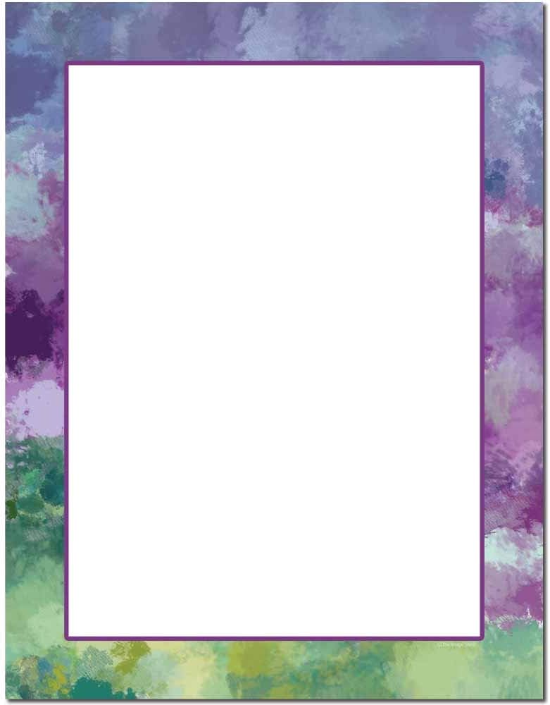 Impressionistic Border Letterhead Laser & Inkjet Printer Paper (100 Pack)