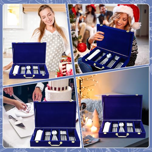 Pickmesh Silverware Storage Box Organizer with Lid,Royal Blue,1 Layer by Pickmesh - Image 7