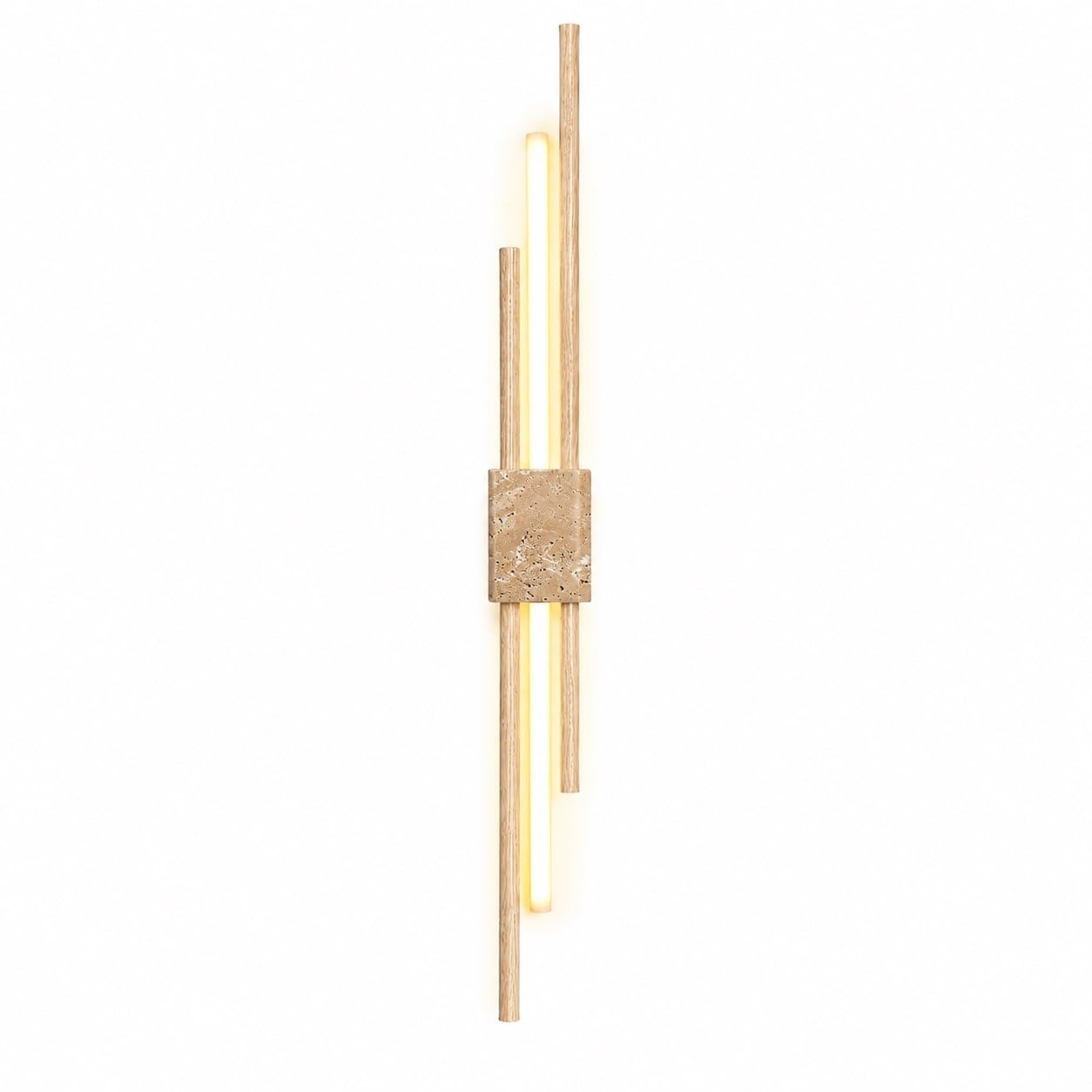 Lampada da parete in travertino da 35,4", 15W LED - 3000K
