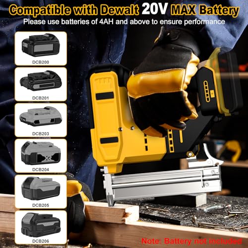 Image of 18 Gauge Cordless Brad Nailer for Dewalt 20V MAX Battery, Battery Powered Nail Gun with 1000 Nails, Lightweight Electric Nail Gun for Woodworking, DIY, Framing & Home Improvement