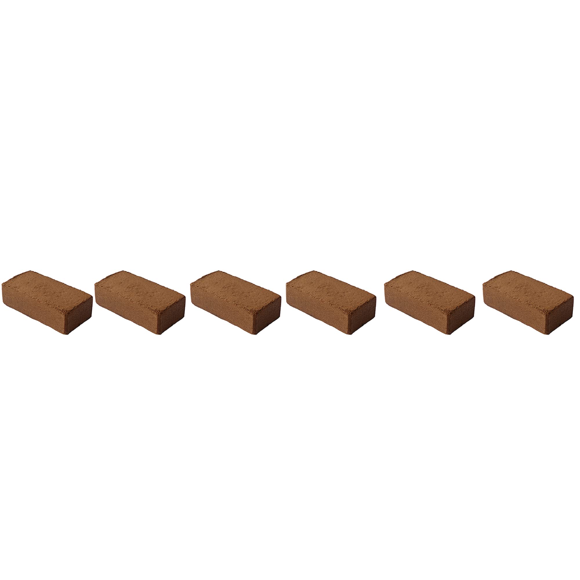 Novatool Lot de 6 Briques Substrat de Coco 48L 650g 20x5,5x10 cm pour Terrarium Reptiles