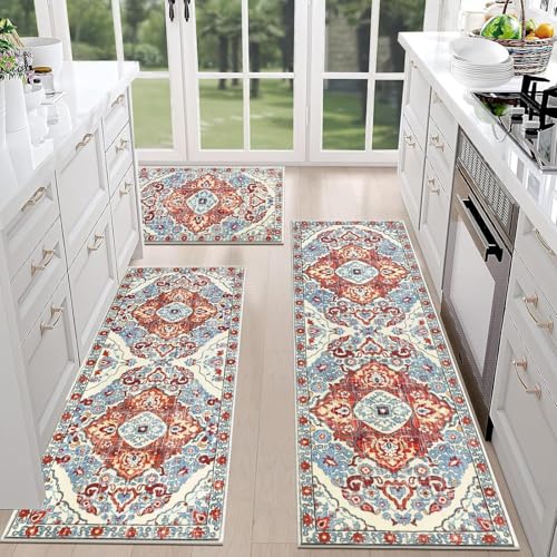 Alfombra cocina antimanchas pasillo baño lavandería boho 6