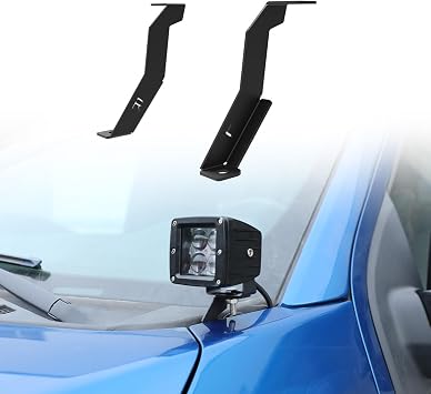 ROXX Black Dual A-Pillar Light Mounting Brackets for 2015-2020 Ford F150 | 2PCS, Adapt to The Original Car Installation Hole LED Pod Light Bracket, No Drilling Or Cutting