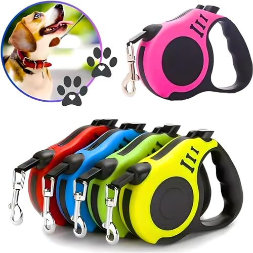 Guia Retrátil Coleira P/Cachorro 5m Até 15 Kg Passeio Pet Com Trava De Segurança, Guia Retrátil Para