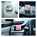 Drive Buddy Car Photo Frames, Car Vent Photo Holder, Acrylic Magnetic Picture Frame Clips Onto Air Vents, Fits Wallet Size Photos 2x2 Inch (Square)
