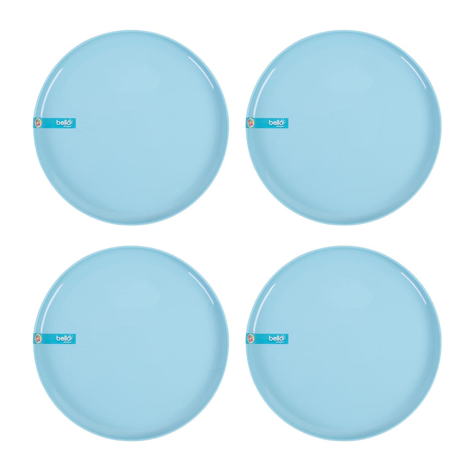 Yöl 4 Dinner Plates Set Of 4 Two Tone Plastic Dinner Plates Reusable Camping Summer Party Bbq Caravan