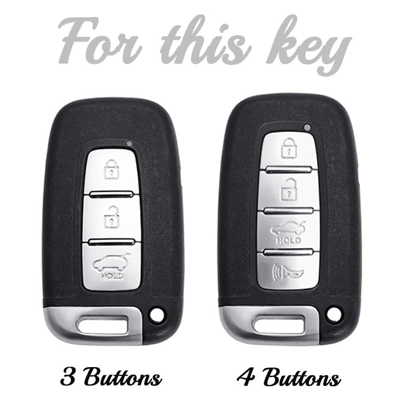Coque pour clé Hyundai Sonata 8 9 robuste avec porte-clés vert