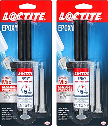 Loite Epoxy Five Minute Instant Mix 0.47-Fluid Ounce Syringe 2 Count