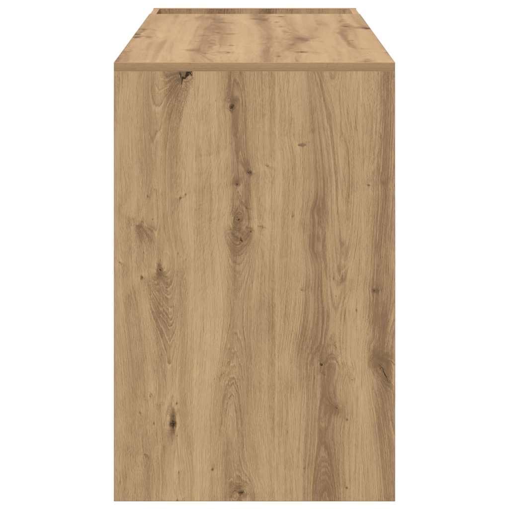 Scrivania in rovere Artisan, 109 x 50 x 78 cm, moderna scrivania per computer con ampio spazio di archiviazione, ideale per ufficio, casa, studio, ergonomica e salvaspazio