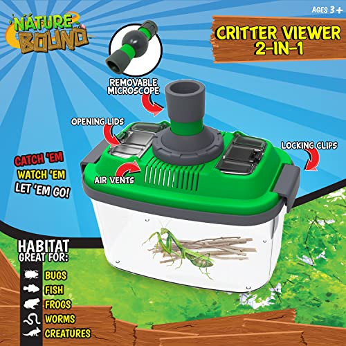 Nature Bound 2-in-1 Habitat with Microscope for Insects and Other Critters, Includes Lid and Removable Portable Microscope - Image 4