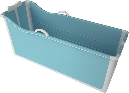 Miniatura 2 de Bañera de hielo portátil de gran tamaño para niños pequeños, adolescentes, gemelos, mascotas y adultos pequeños, plegable, bañera de hidromasaje