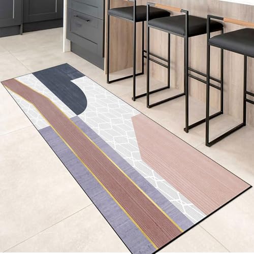 キッチンマット 90 x 180 cm 滑り止め 防音 台所マ ット チェアマット 台所マット マイクロファイバー おしゃれ 無地 洗濯機可 玄関 階段 子供や高齢者 ペットなど, D