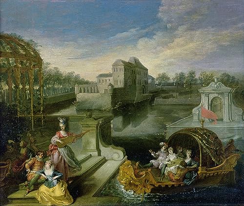 Art imprimé image toile décoration murale Watteau, impression haut de gamme peinture célèbre 60x90