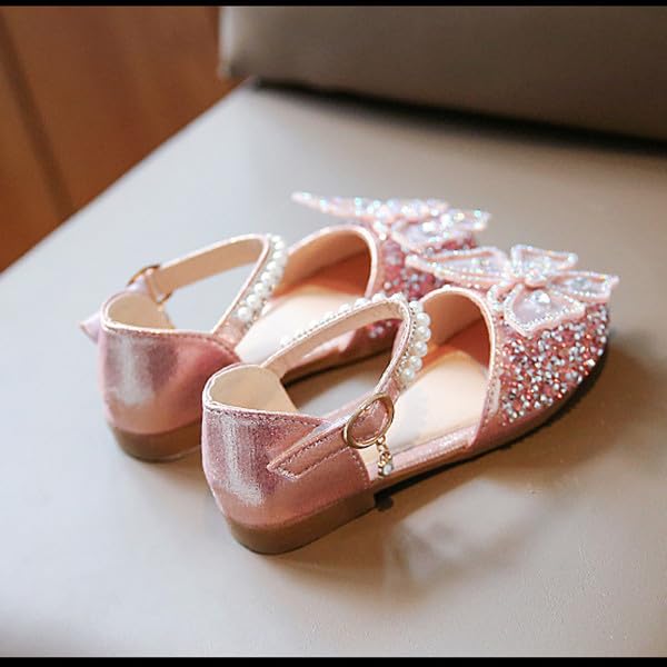 Little Girls Sandals Toddlers Princess Dress Shoes Butterfly Summer Party Flats Sandals Sparkling Comfortable3