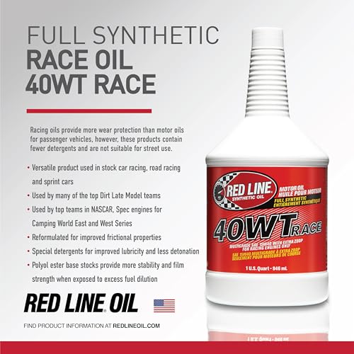 Aceite para motor sintético 15W40 Red Line 1 cuarto miniatura 3