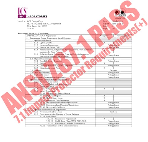 Image of HTS HUNTERSKY Ballistic Tactical ANSI Z87.1+ Impact Protection Anti Fog Shooting Glasses Military Grade Airsoft Range