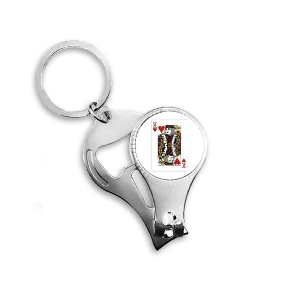 Clipper ouvre-bouteille cartes de cœur : le porte-clés coupe-ongles multifonction