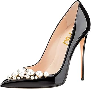 pearl heels black