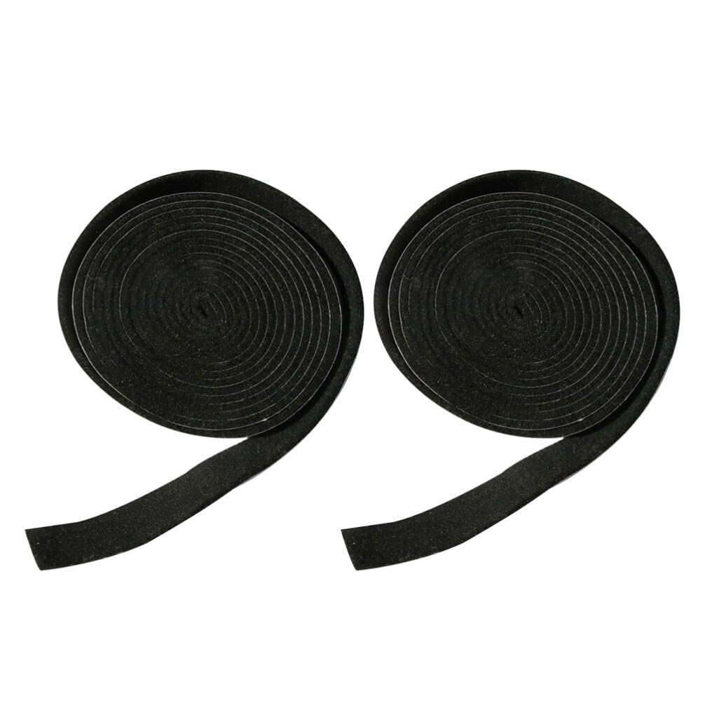 Uonlytech Self-Adhesive Felt Tape Double Sided Carpet Tape Adhesive Heavy Duty Rug Black Felt Strips Self Adhesive Furniture Pad Self-Adhesive Strip Rattle 2pcs