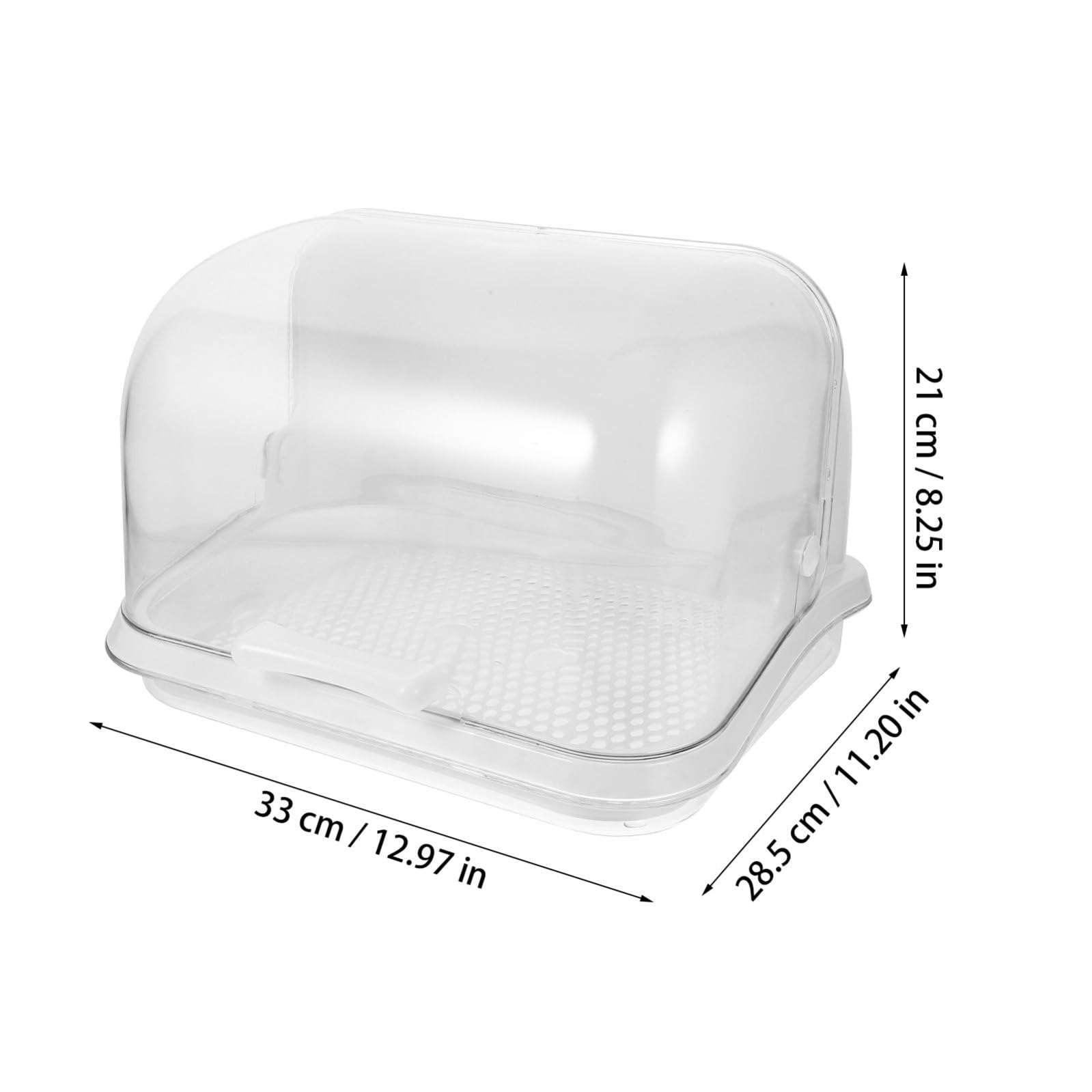 Boîte de Séchage pour Biberons 1 Pièce PP Blanc, Couvercle Anti-poussière | Rangement pour Tasses et Fruits, Usage Stockage, Boîte de Vaisselle pour Garçon et Filles, Format Pratique