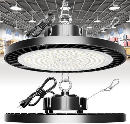 Super Bright 300W High Bay Led Shop Lights 2Pack| 5000K 45000LM U...