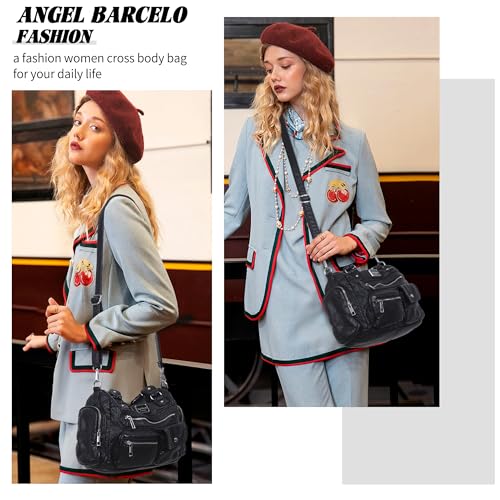 Bolso hombro pequeño para mujer Angel Barcelo multi-bolsillos miniatura 7