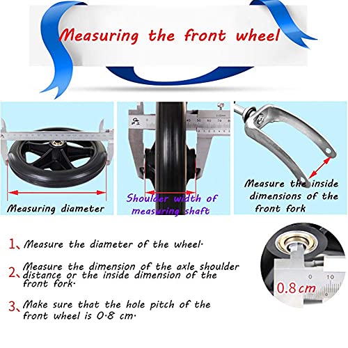 2 stuks rolstoelen zwenkwielen vervangende wielen voorste zwenkwielen montage voor rolstoelen, rollators, rollators, 2… - Image 8