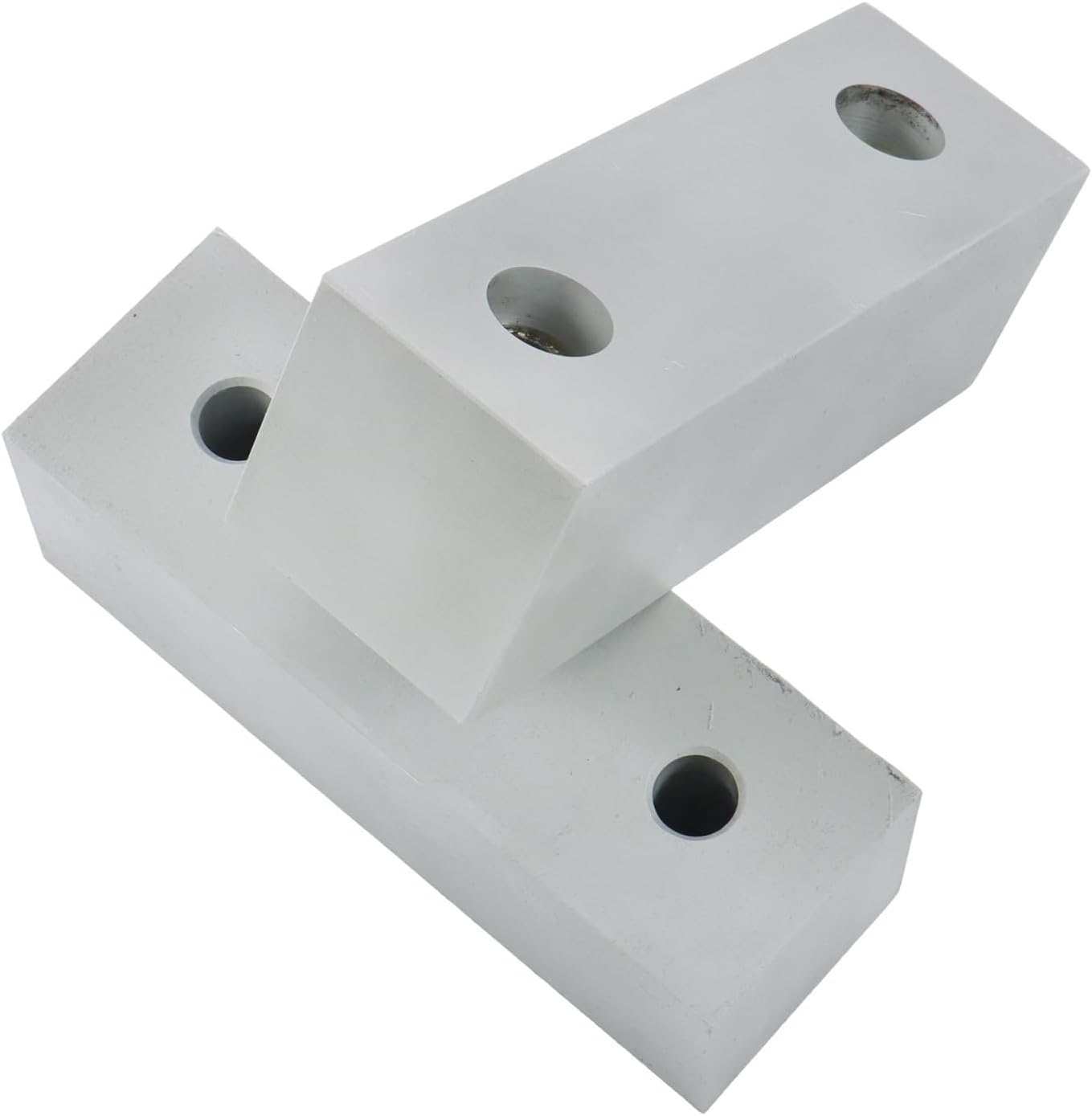 findmall 5 Sets, Aluminum Machinable Soft Jaws, 6 x 2 x 2 Inch, for 6 Inch Vises, 10 Pieces, Tumble Deburred