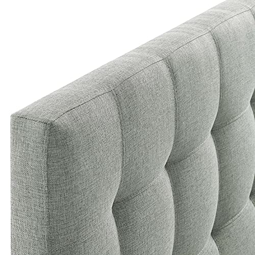 Image of Modway Lily Tufted Linen Fabric Upholstered King Headboard in Gray
