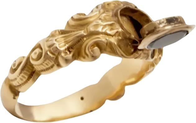 Vintage Poison Ring with Secret Compartment, Brass Locket Ring for Pills and Keepsakes, Golden Retro Style JewelryHome Decor