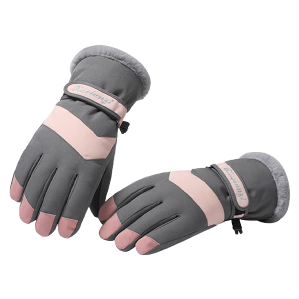 Dsgzkk Gloves,Winter Gloves Full Finger Ski Gloves Elastic Fleece Lining Glove Waterproof Glove for Driving Riding