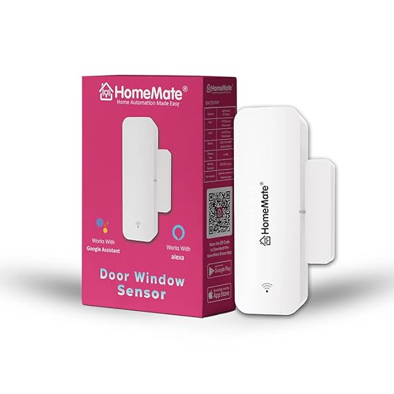 HomeMate® WiFi Smart Door / window Sensor ( Pack of 1 ) | No Hub Required | Works with Amazon Alexa, Google Assistant and Siri at Rs. 999