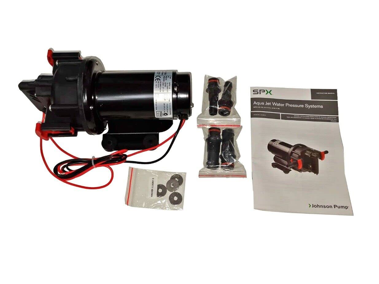 SPX FLOW AQUA JET WPS 2.4 GPM 24V BSP 2.8 BAR Johnson Bomba de agua 9 L/min - Instalaciones de agua a presión y bombas para limpieza de cubiertas, ducha, cocina, bomba de barco, bomba de yates