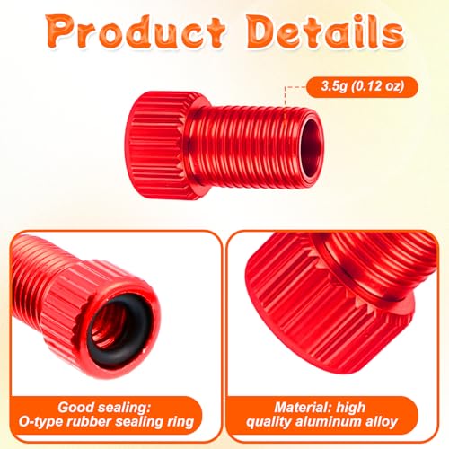 20 PCS Presta to Schrader Valve Adapter, Presta Valve Adaptor Colorful Convert Presta-to Schrader Adaptor Universal Inflate Tire Using Standard Pump or Air Compressor Bike Inflatable Connector