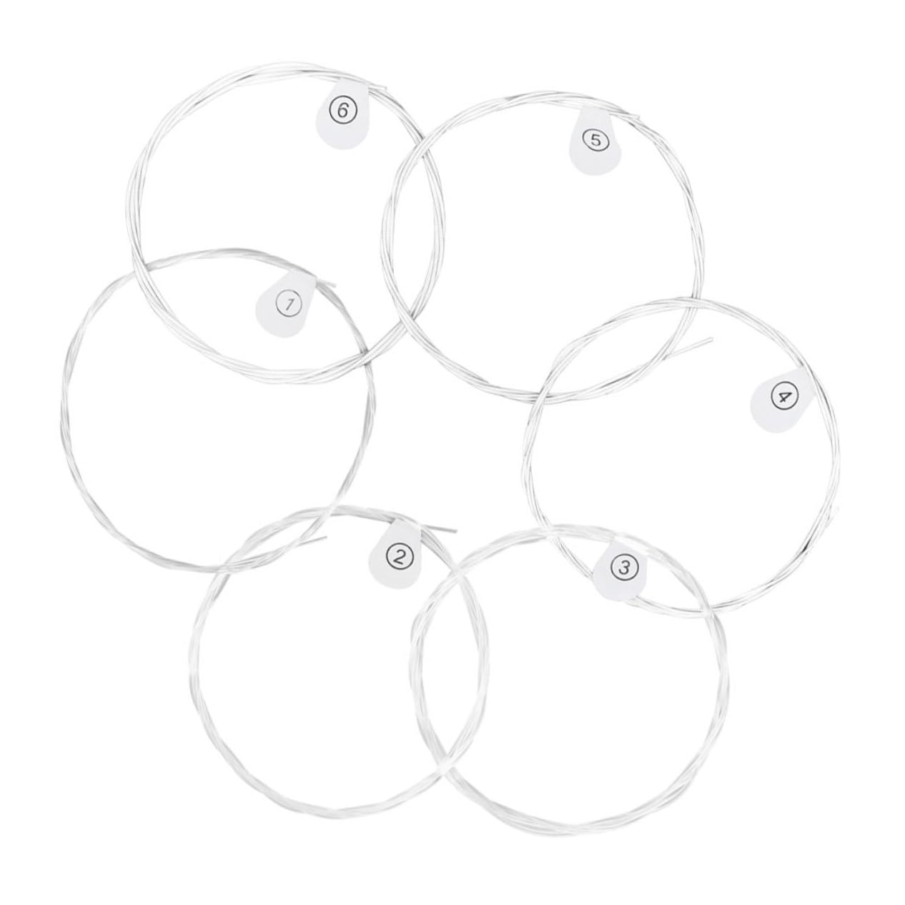 NULYLU Guitar Accessory 6pcs Acoustic Strings for Folk Guitar Replaceable Nylon Strings Rich Sound Easy to Use