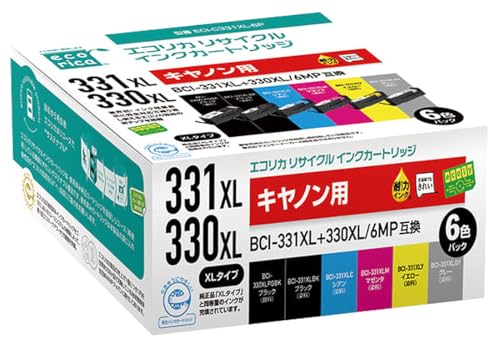 Amazon.co.jp: BCI-331XL+330XL/6MP リサイクルインクカートリッジ