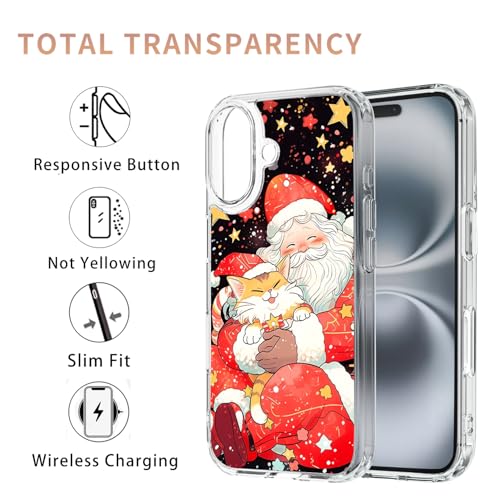 Coque Noël iPhone 16 Plus acrylique antichoc pour éviter les rayures et les chutes - 2