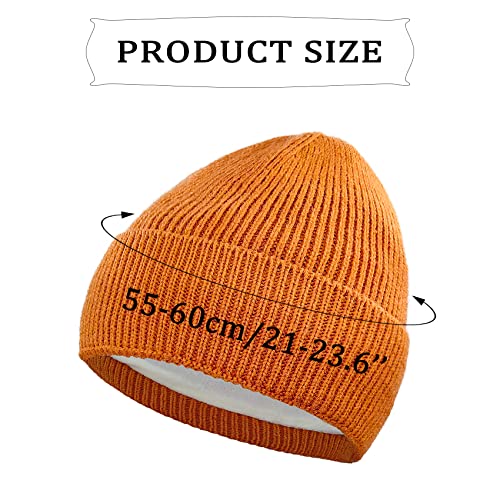 Beanie Hat Warm for Men Women, Unisex Winter Beanies Wool Knit & Fleece Lined for Cold Weather Knitted Skull Cap U-SY-S6M3