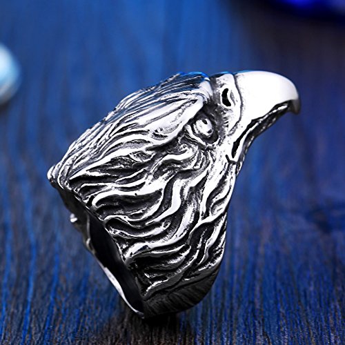 Image of Genuine Stainless Steel Ring for Men Fashion Punk Rock 3D Animal Rings