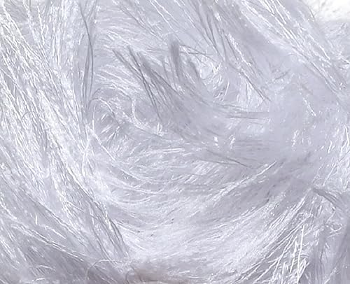 Image of Eyelash Fun Fur Yarn Premium 100% Polyester 164 Yds (150 Mt), 3.53 Oz (100 Gr) Colorful Crochet Yarn Dıy Hand Knitting. (Optical White, 3 Skein)