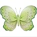 Hanging Butterfly Large 13" Green White Triple Layered Nylon Mesh Butterflies Decorations Decorate Baby Nursery Bedroom Girls Room Ceiling Wall Decor Wedding Birthday Party Baby Shower Bathroom Child