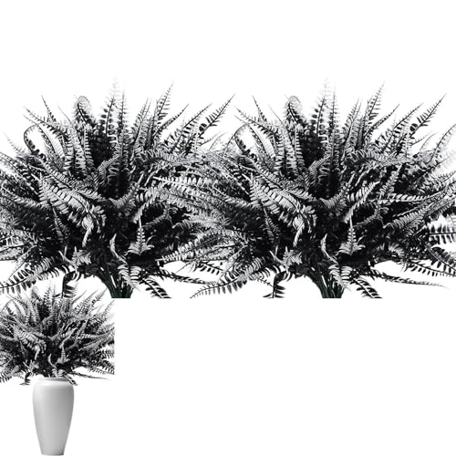 Chaies Felci artificiali per esterni e interni, felce di Boston artificiale – Fioriera da esterno False felci di Boston – Felce artificiale resistente ai raggi UV, 2