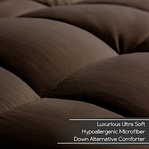 Image of TwinXL.com Chocolate Twin Extra Long Down Alternative Comforter Set by Ivy Union