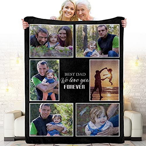 DIYKST Custom Throw Blanket with Photos on it Blanket Custom Photo Painting Throw Blanket Funny Design Blanket Customized Pictures Blanket Face Gift for Him Her Ultra-Soft Luxury Blankets for Bedding