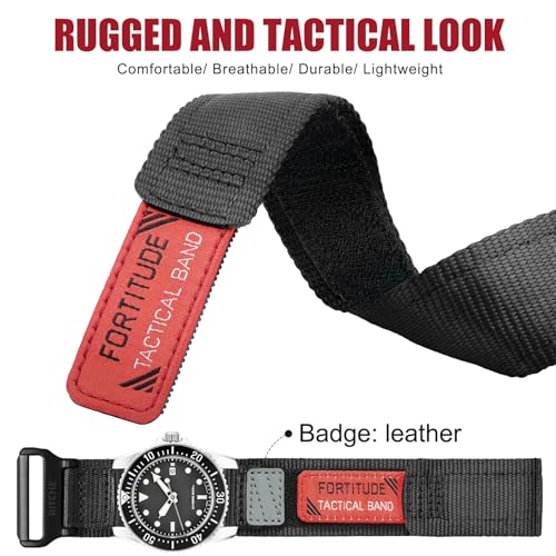 Image of Ritche Christmas Gift Nylon Sport Watch Band for men women Quick Release 20MM 22MM Replacement Watch Strap Compatible with Timex Expedition watch Black /Navy Blue /Crimson Red /Pumpkin Orange /Army Green, White Elephant Gifts, Stocking Stuffers For Men