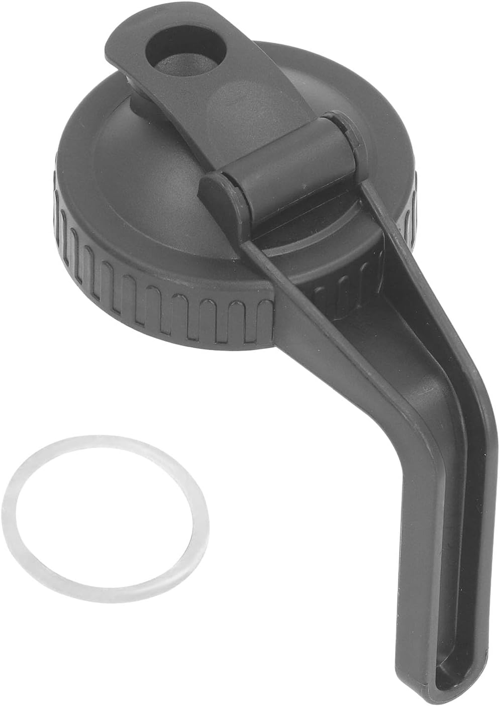 注ぎ口蓋、70mm口ブラックフリップキャップ蓋シーリングプラスチック広口蓋、ハンドル付きホームメイソンジャー用。